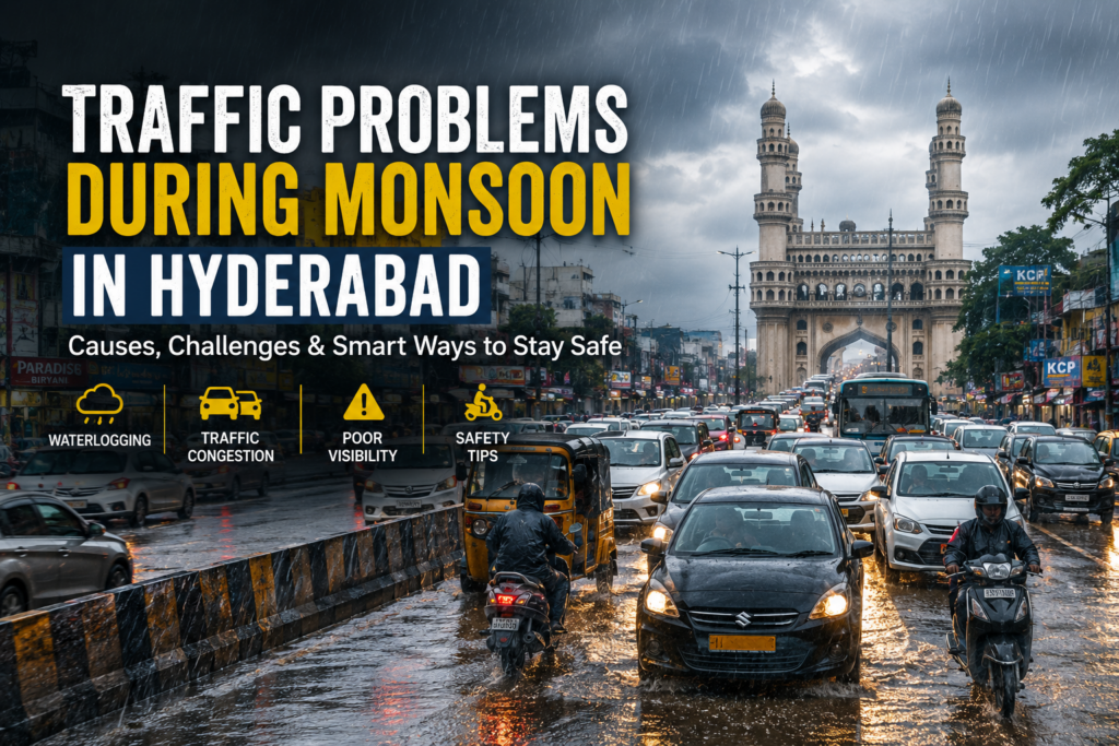 traffic problems in hyderabad during monsoon