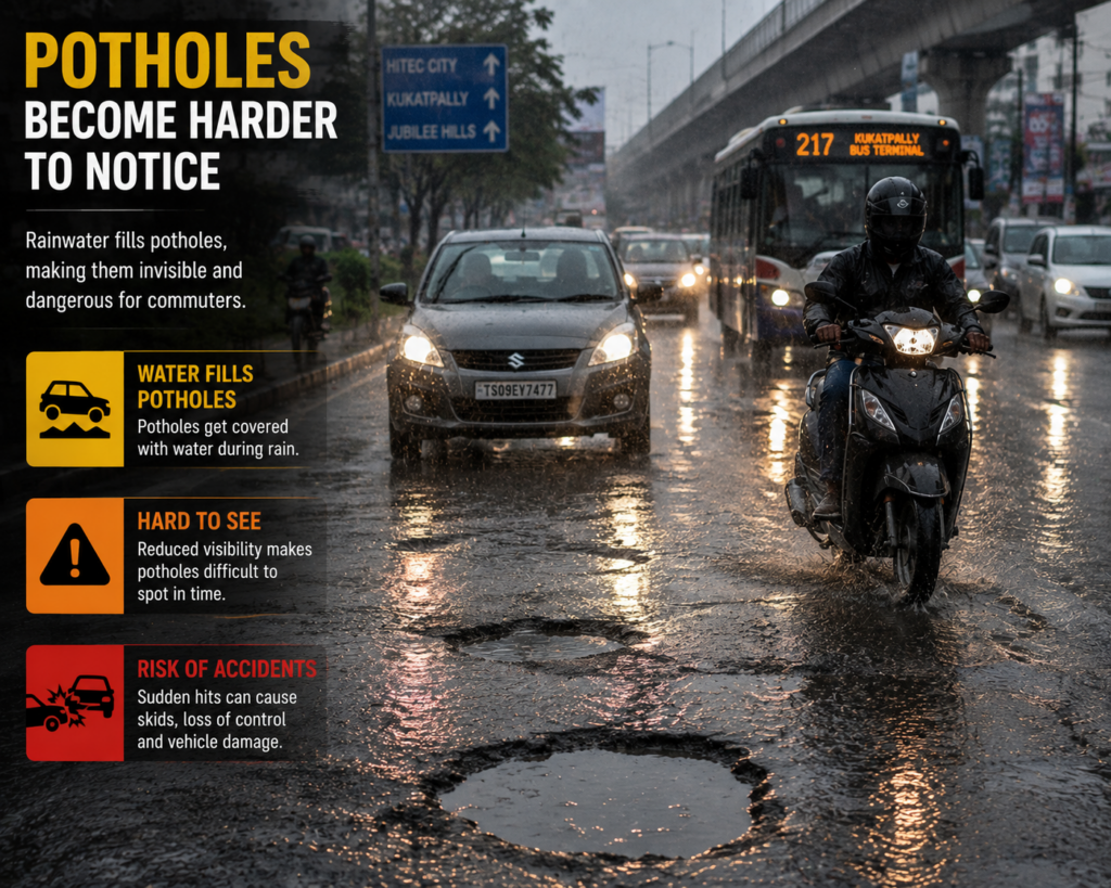 potholes become harder to notice